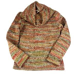 David Bitton Wool Blend Cowlneck Cozy Cottagecore‎ Women’s Knit Sweater Size Lg